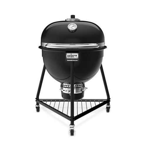 Churrasqueira a carvão - SUMMIT&reg; KAMADO E6 - Weber EUROPE - com rodízios / móvel / de aço