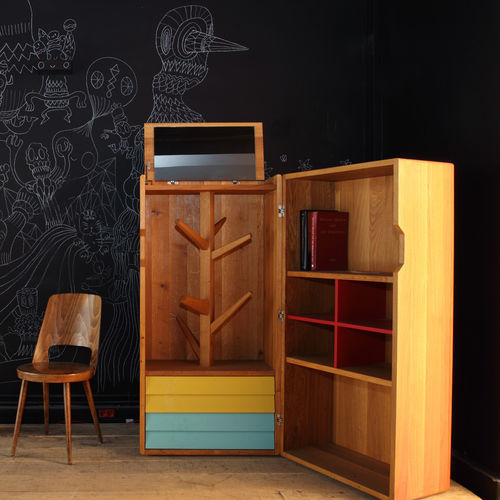 Maleta guarda-roupa - REMIX - Hans Hansen Furniture - de design escandinavo / em carvalho / em MDF