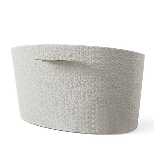 Balcão de recepção curvo - GUILDFORD 200 - Gamma & Bross - em couro sintético / para salão de beleza / da linha residencial
