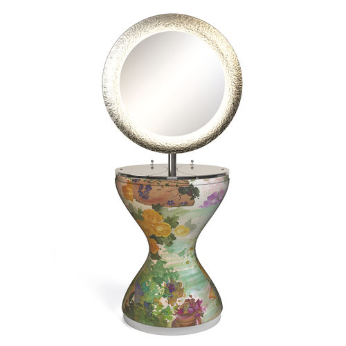 Penteadeira de design original - MISS BEAUTY  - Gamma & Bross - metálico / em tecido / freestanding