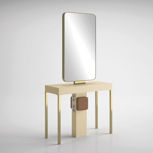 Penteadeira contemporâneo - ILOT CARRÉ GOLD - Gamma & Bross - laminado / freestanding / para salão de beleza