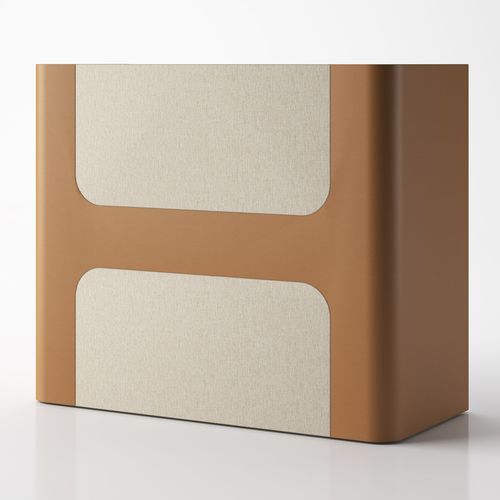 Balcão de recepção laminado - H DESK 100 - Gamma & Bross - vinílico / em couro sintético / para salão de beleza