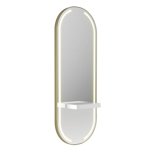 Penteadeira contemporâneo - OBLONG LED - Gamma & Bross - em acrílico / de parede / para salão de beleza