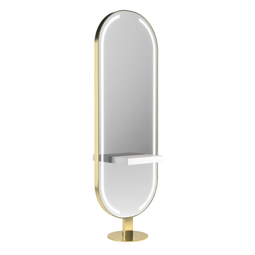 Penteadeira contemporâneo - OBLONGATE LED - Gamma & Bross - em acrílico / freestanding / para salão de beleza