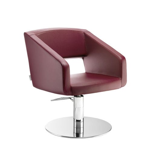 Poltrona de cabeleireiro em couro - PERLA - AGV group - metálica / estofada / para centro de estética
