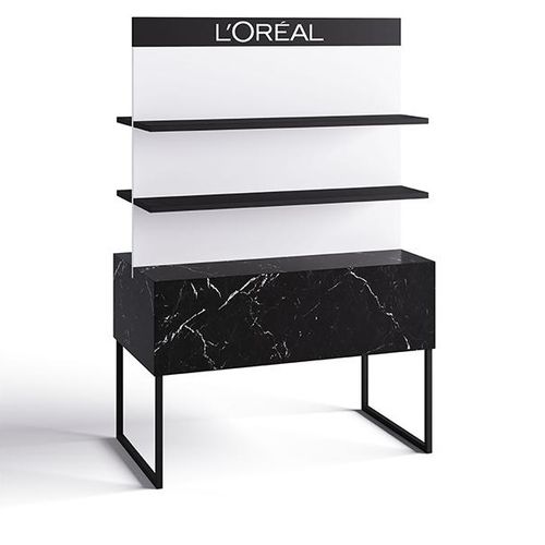 Expositor para produtos de beleza - EVO 7 - Cindarella - metálico / laminado / em painéis