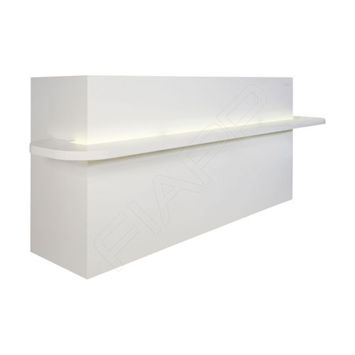 Balcão de recepção em MDF laqueado - WORLD 876 - FIAPP - em Corian® / para salão de beleza / para hotel