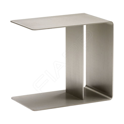 Mesa lateral contemporânea - COSMOS ST06 - FIAPP - em aço inoxidável escovado / com base em aço inoxidável / retangular