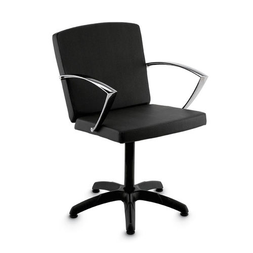 Poltrona de cabeleireiro em couro sintético - ALBA - Artecno Srl - com bomba hidráulica / da linha comercial / com base em estrela