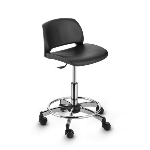Banqueta de trabalho contemporânea - Vip Super - Artecno Srl - em couro sintético / com base em metal pintado / com base em estrela