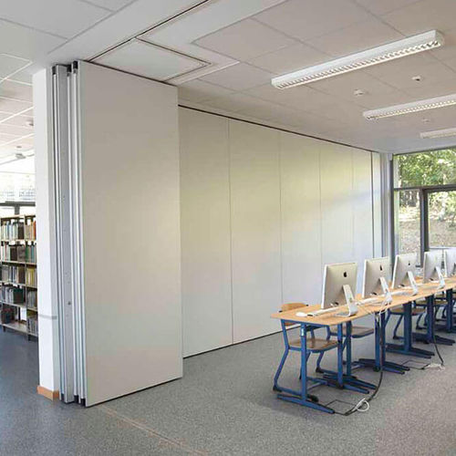 Divisória de correr - VARIFLEX 88 - DORMA Hüppe Raumtrennsysteme - articulada / em madeira / de placas de gesso