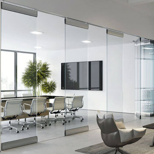 Divisória sanfonada - VARITRANS COMFORTDRIVE  - DORMA Hüppe Raumtrennsysteme - móvel / em vidro / da linha comercial