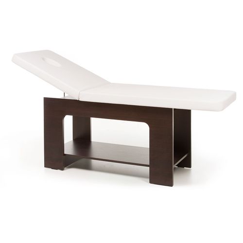 Mesa de massagem fixa - NELBY BED - Nelson Mobilier - dobrável / em madeira / com compartimento de arrumação