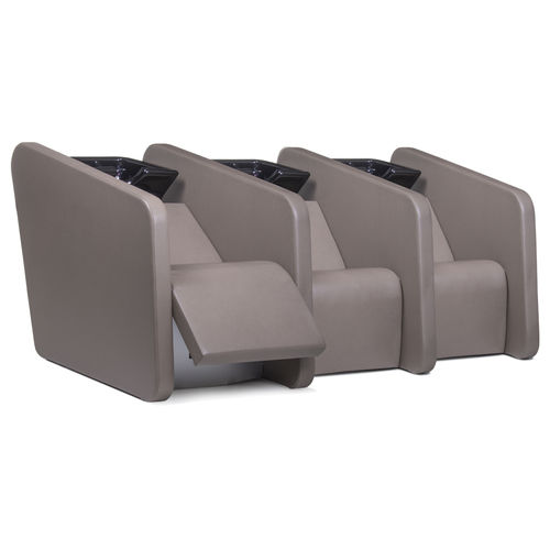 Lavatório de cabeleireiro com apoio para pés - PRIV&Eacute; ELECTRIC - Nelson Mobilier - em couro sintético / em cerâmica / de design original