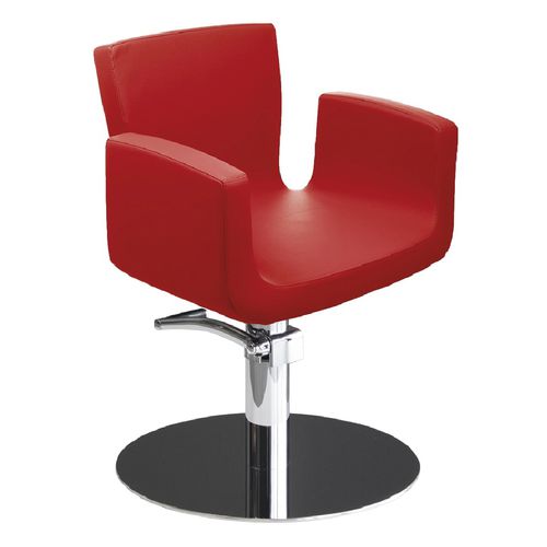 Poltrona de cabeleireiro contemporânea - BARBIZON - Nelson Mobilier - em couro sintético / com bomba hidráulica / preta