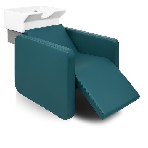 Lavatório de cabeleireiro com apoio para pés - SMARTWASH - Nelson Mobilier - em couro sintético / em cerâmica / de design original