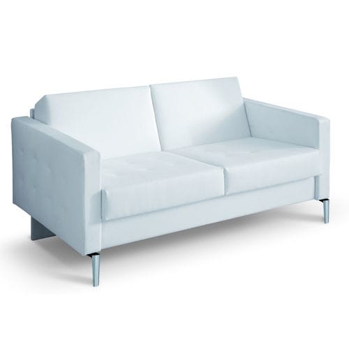 Sofá contemporâneo - LOUNGE - SASSI - vinílico / com braços / cinza