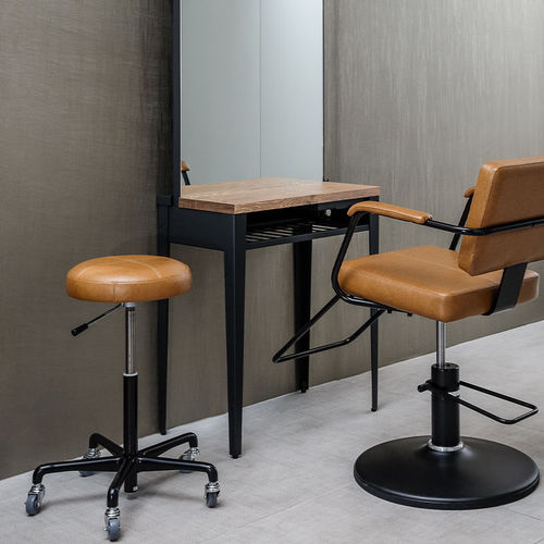 Banqueta de cabeleireiro contemporânea - ZEN  - TAKARA BELMONT - em couro sintético / com base metálica / com base em estrela