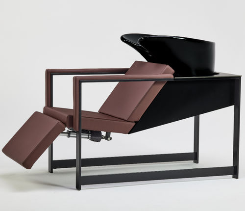 Poltrona de cabeleireiro contemporânea - SKYDOOR - TAKARA BELMONT - em couro / metálica / estofada