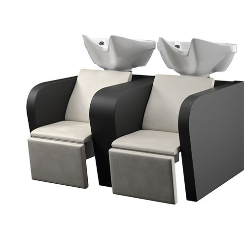 Lavatório de cabeleireiro com apoio para pés - EDDIE SOFA RELAX - VEZZOSI - em couro sintético / de 2 lugares