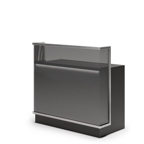 Balcão de recepção laminado - IRON  - VEZZOSI - metálico / para salão de beleza