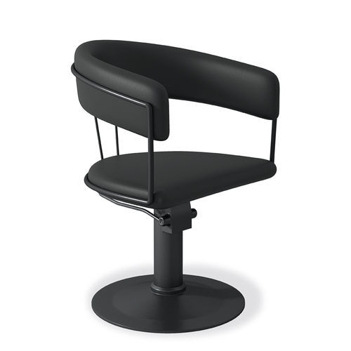 Poltrona de cabeleireiro de design original - POSH - VEZZOSI - em couro sintético / metálica / com bomba hidráulica