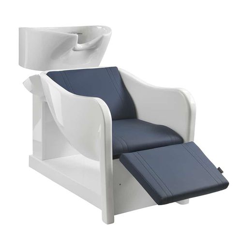 Lavatório de cabeleireiro com apoio para pés - CURVE MASSAGE - VEZZOSI - em couro sintético / de 1 lugar