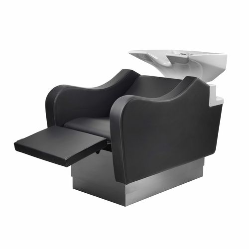 Lavatório de cabeleireiro com apoio para pés - PUSH UP MASSAGE  - VEZZOSI - em couro sintético / de 1 lugar