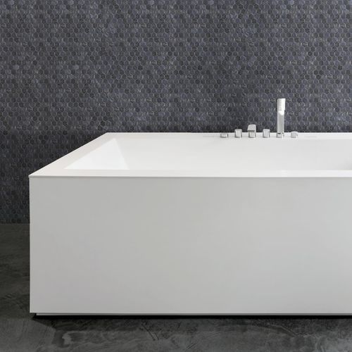 Pastilhas para ambiente interno - HEX METAL BLENDS - ONIX Mosaico - para piscina / de parede / em vidro