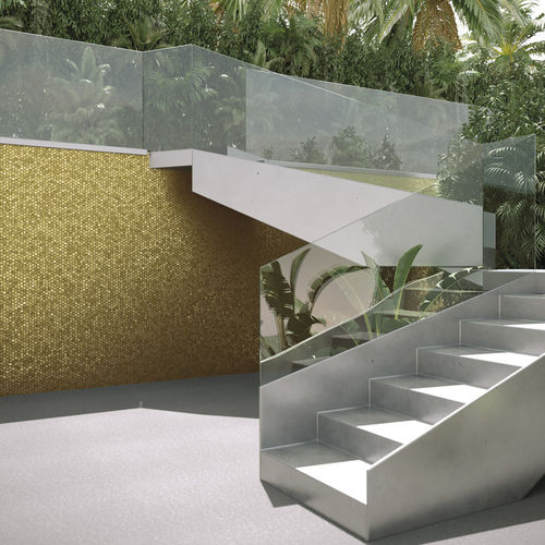 Pastilhas para ambiente interno - HEX VULCANO - ONIX Mosaico - para ambiente externo / de parede / em vidro