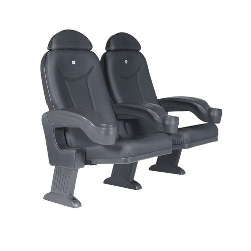 Poltrona de cinema em tecido - ROMA COMFORT V09 - Euro Seating International - preta / com encosto para cabeça