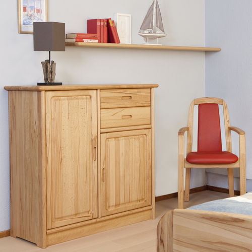 Buffet aparador de design escandinavo - 1133M - dyrlund - em faia / com gavetas / com portas de abrir