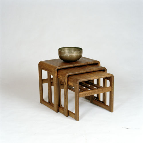 Mesa ninho tradicional - 8314  - dyrlund - em teca / com base em teca / retangular