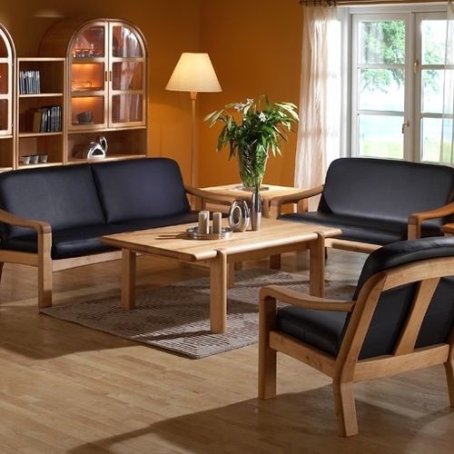 Mesa de centro de design escandinavo - 1511D - dyrlund - em amieiro / com base em amieiro / retangular