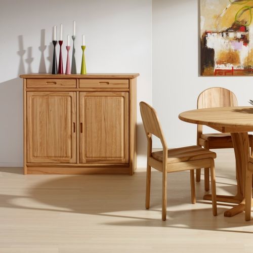 Buffet aparador de design escandinavo - 1104M - dyrlund - em faia / com gavetas / com portas de abrir