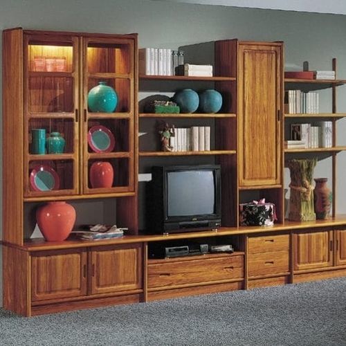 Móvel de parede contemporâneo para TV - 40562 - dyrlund - em madeira / com gavetas / com prateleiras