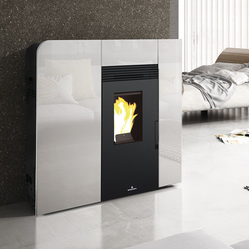 Salamandra a pellets - CLEO - Bronpi - 5 kW–10 kW / 11 kW / de piso