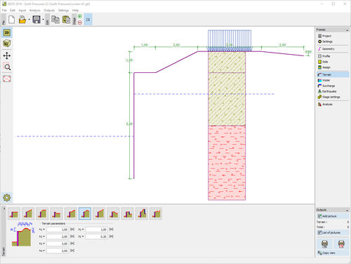 Software de projetos - EARTH PRESSURES - FINE - de cálculo geotécnico / de análise / para estrutura de concreto