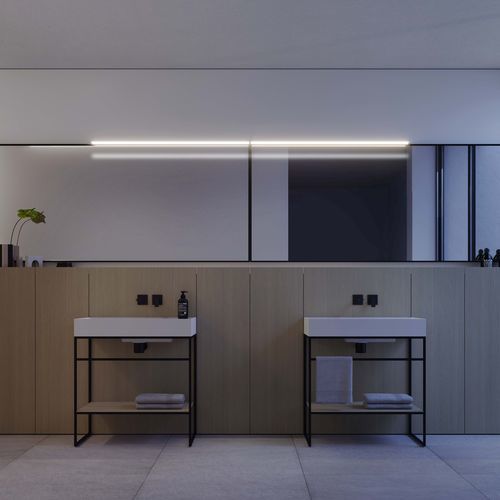 Móvel de banheiro contemporâneo - DOGMA - IDEAGROUP - da linha residencial / em carvalho / em cerâmica