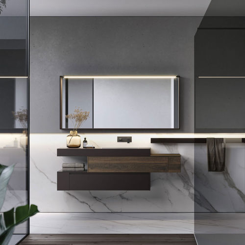 Espelho para banheiro de parede - NEST  - IDEAGROUP - contemporâneo / retangular / em HPL