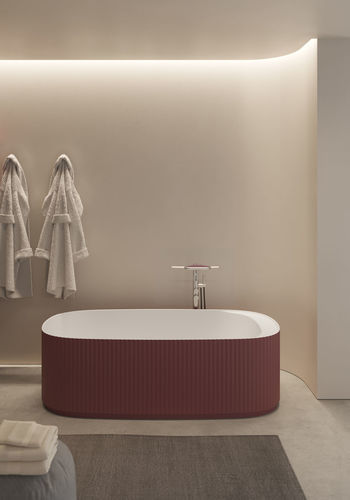Banheira elíptica - GIOVE - IDEAGROUP - freestanding / para residência / em CristalPlant®