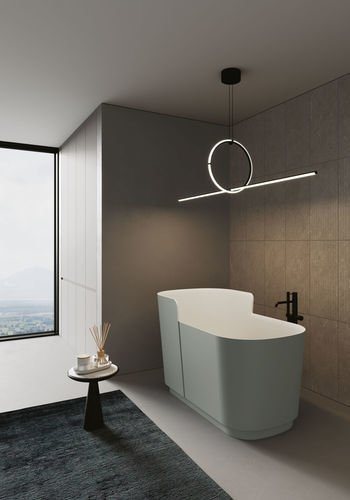 Banheira freestanding - TRINITY - IDEAGROUP - para residência / de resina / design