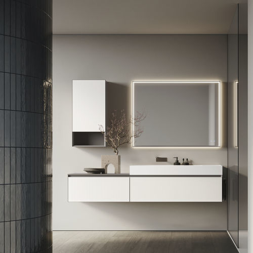 Móvel de banheiro moderno - CUBIK 22 - IDEAGROUP - da linha residencial / em madeira / em HPL