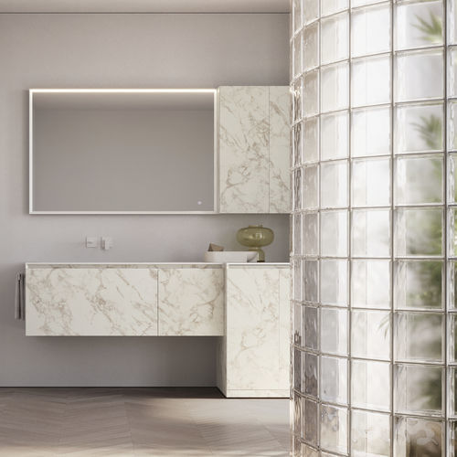 Móvel de banheiro moderno - CUBIK 34 - IDEAGROUP - da linha residencial / em madeira / em HPL