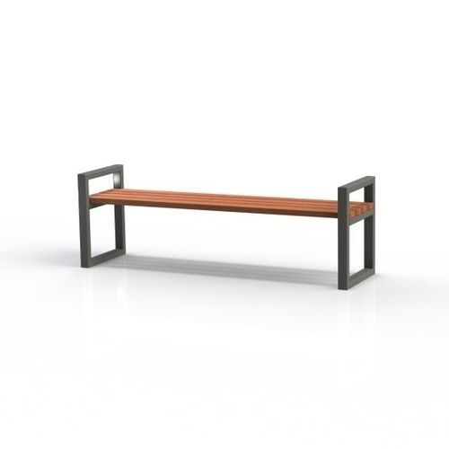 Banco para espaço público contemporâneo - KS2400 - Darba Spars - em aço / em madeira / em epícea