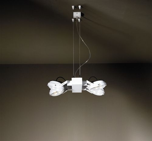 Luminária técnica pendente - SPIDER 2 QR111 - TAL - halôgena / quadrada / metálica
