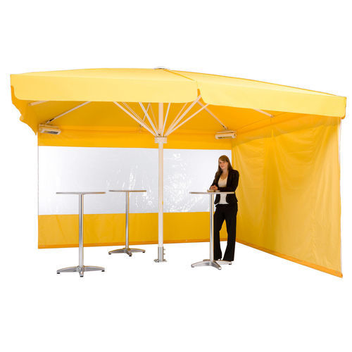 Toldo-vela impermeável - SIDE SHEET - May Schirmsysteme - de enrolar / retangular / em lona