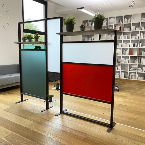 Separador de estações de trabalho de piso - TETRIX-QUADRO - STUDIO T - de instalação livre / em alumínio / de metacrilato