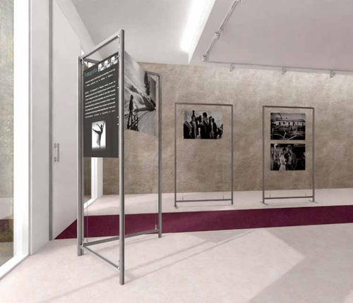 Painel informativo de piso - ESPOTRIS - STUDIO T - para ambiente interno / em alumínio