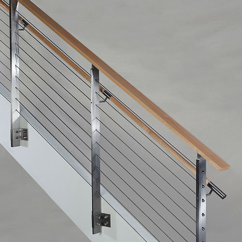 Guarda-corpo em aço inoxidável - KOTO™ - HDI Railing Systems - com cabos / para ambiente interno / para ambiente externo